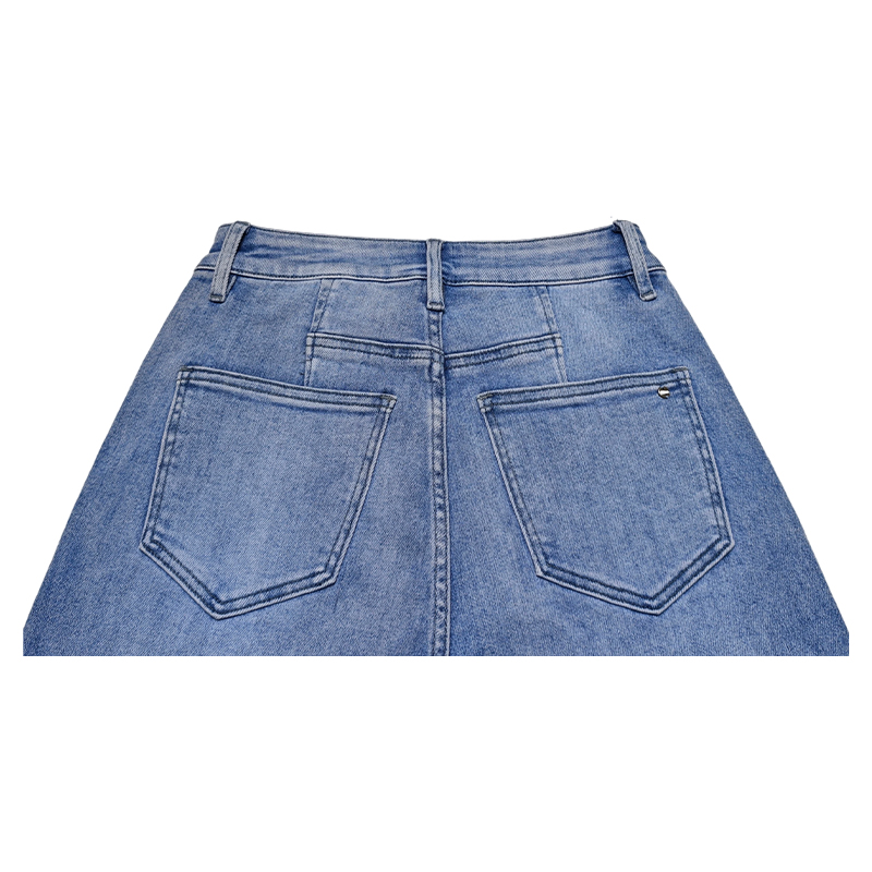 How can the elastic fiber ratio of women's jeans be optimized to improve their tensile recovery?